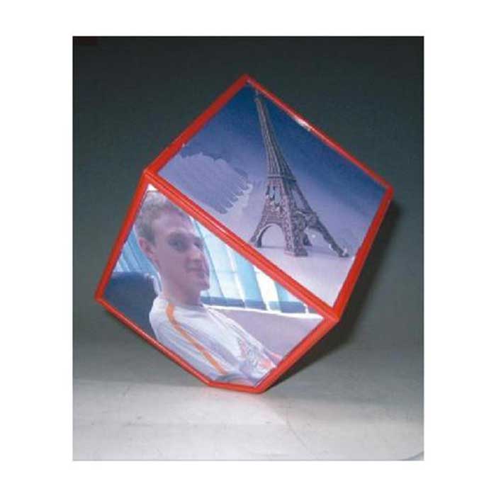 Cubo portafoto rotante