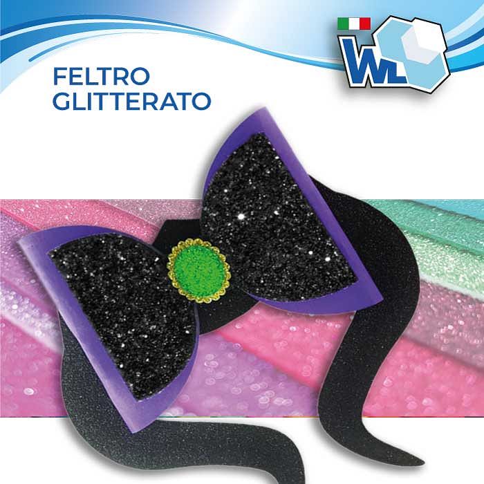 Feltro glitterato 300mm x 400 mm